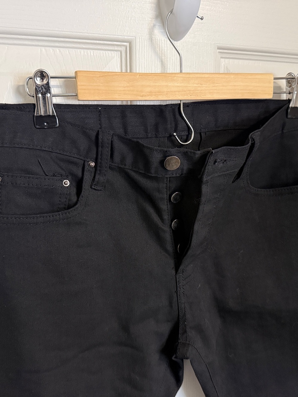 MNML Black Skinny Stretch Jeans with Side Zippers - Picture 4 of 14